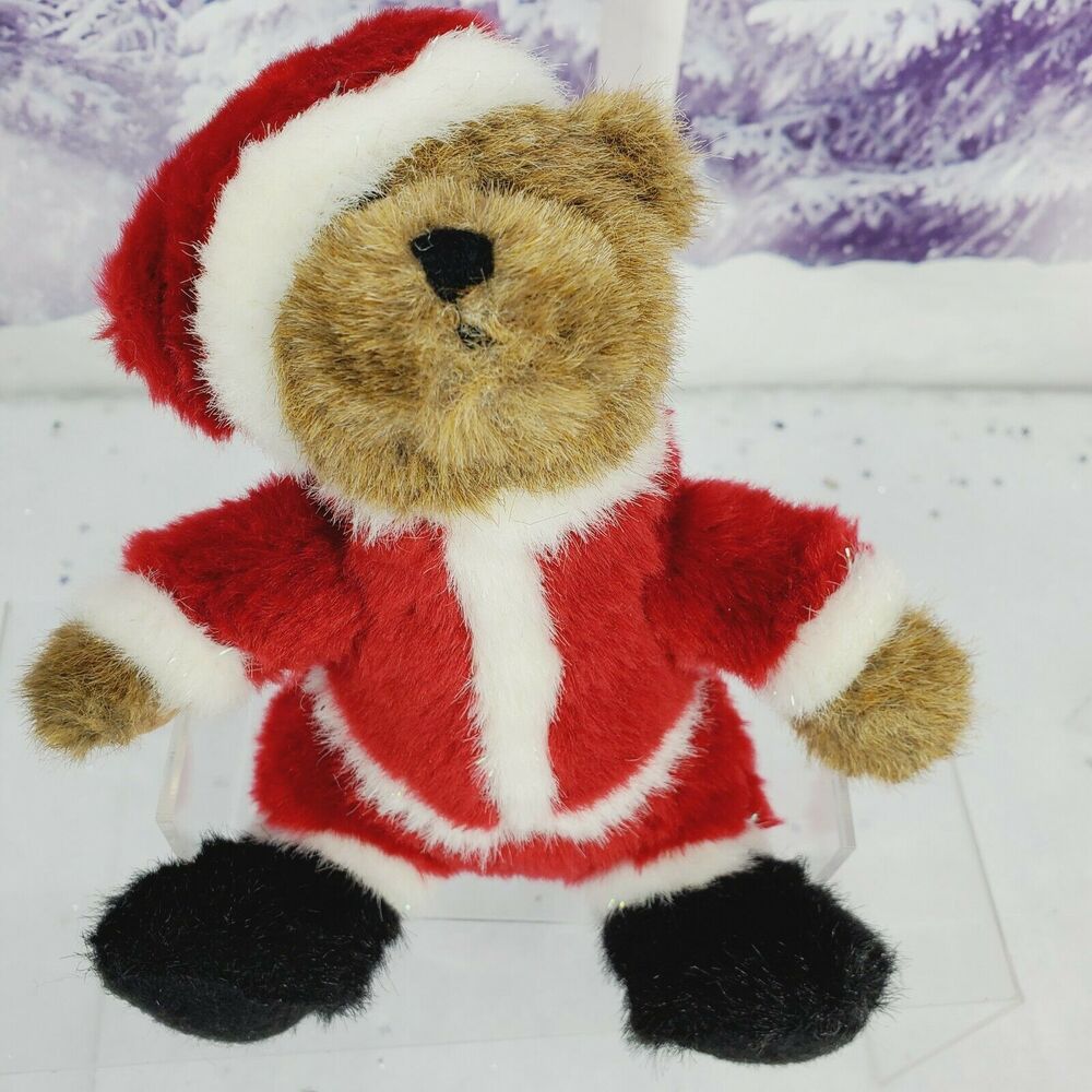 Boyds Bears Santa Plush 7" Kringles Bean Christmas Stuffed Animal Soft Toy
